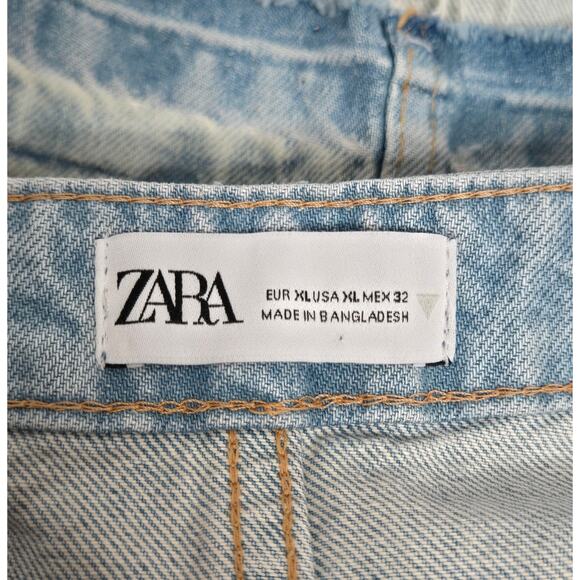 Zara Denim Skirt Effect Sleeveless Crop Top NEW Women's XL - Picture 8 of 12